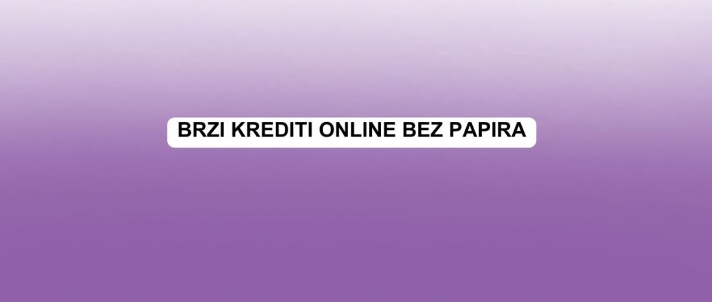 Brzi krediti online
