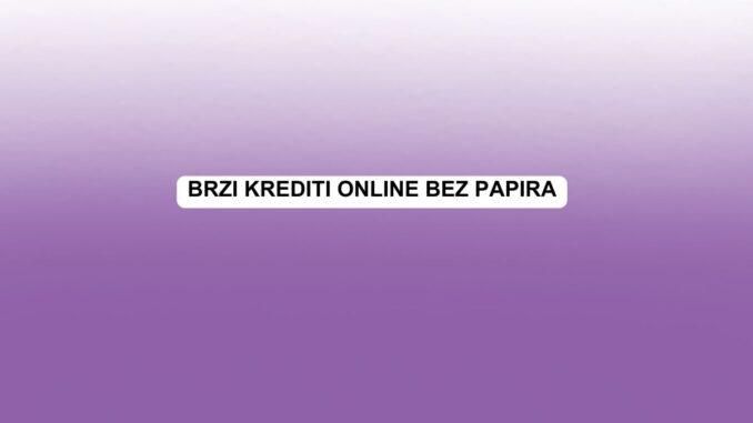 Brzi krediti online