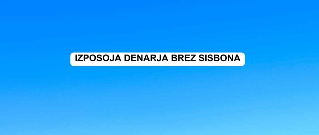 Izposoja denarja brez Sisbona