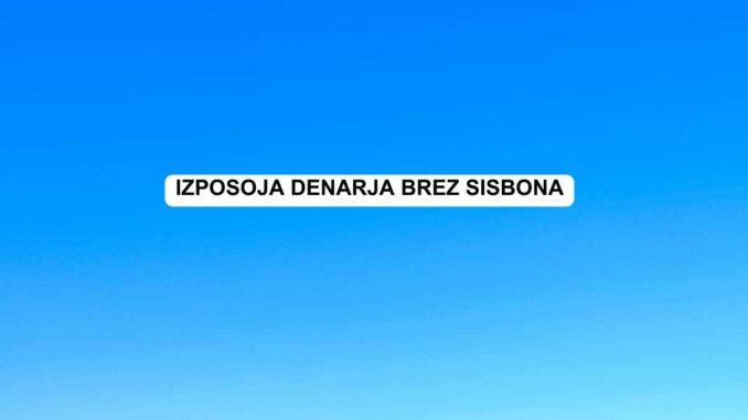 Izposoja denarja brez Sisbona