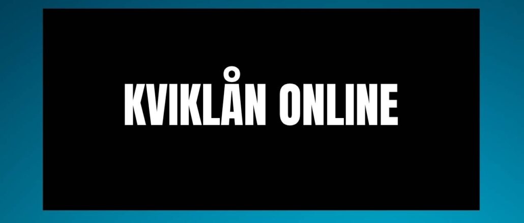 Kviklån online