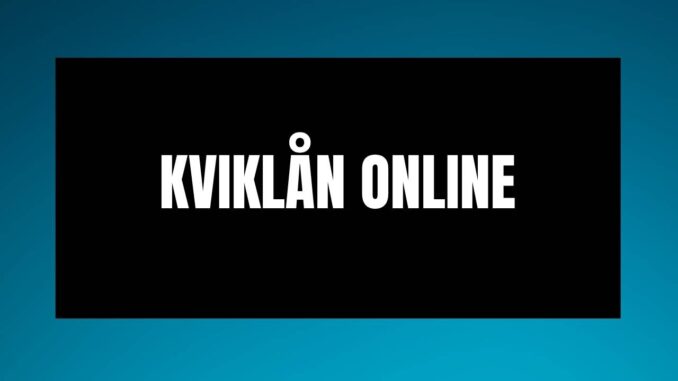 Kviklån online